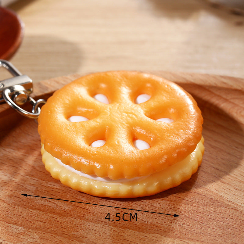 Wholesale Simulated Lace Cream Cake Keychain